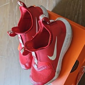 Nike Flex Runner Shoes Red White Boys Sz 1
